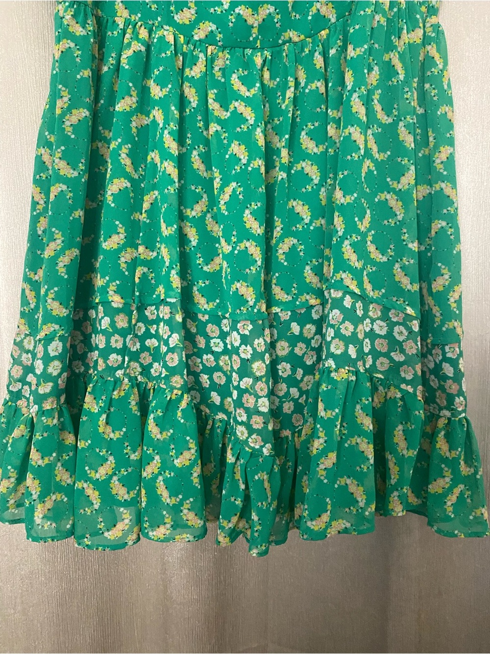Lauren Conrad Floral Sundress with Ruffle Hem size 14 - Picture 3 of 5